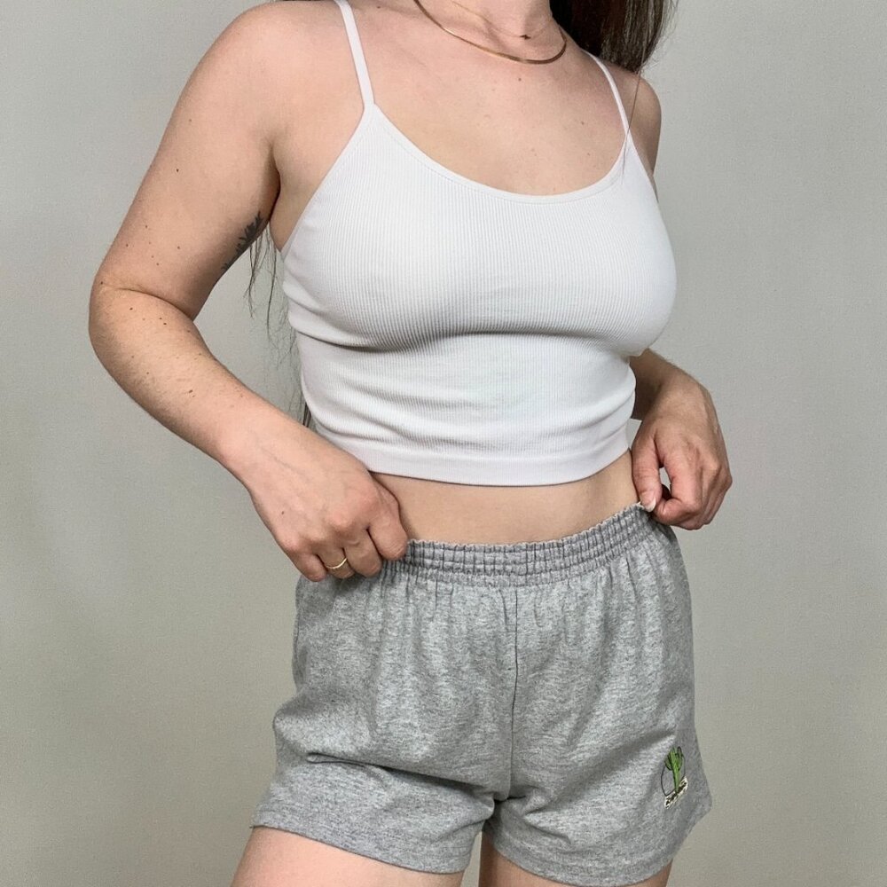 Bozzolo White Ribbed Cropped Top - Picture 4 of 8